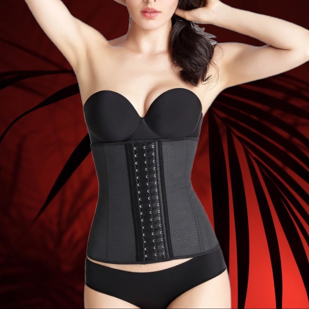 Breathable Waist Cincher Training Corset Black